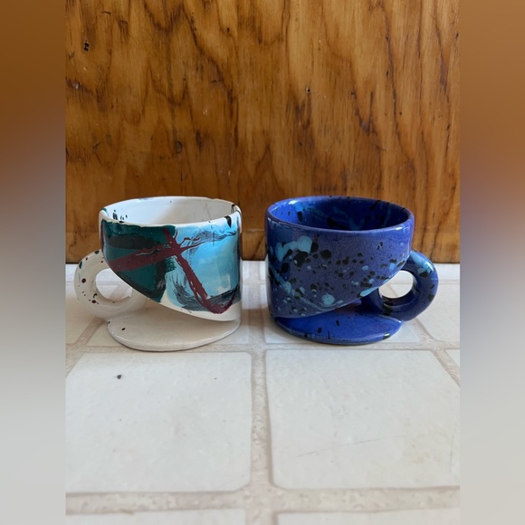 Funky Art Pottery Mugs - Picture 1 of 4
